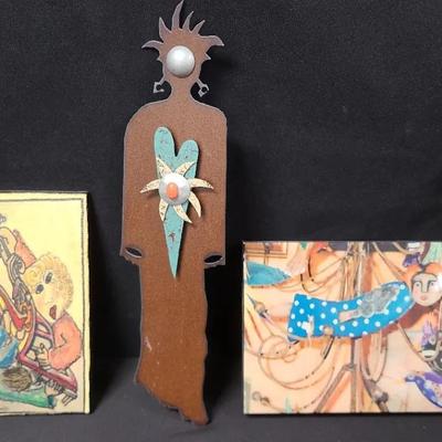 Trio Of Eclectic Treasures - Assorted Artpieces 