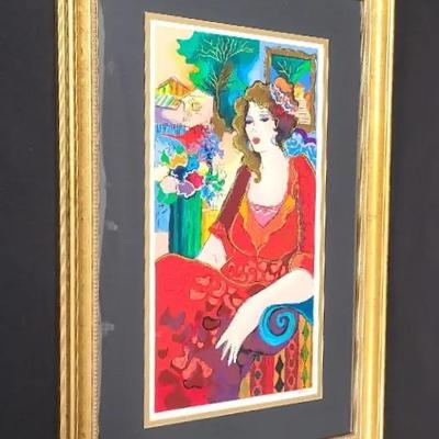 Signed/Numbered Print, Lady In Red Dress, By Patricia - 292/375