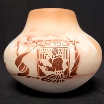 Signed Southwest Style Pottery Piece - Vase/Vessel With Indigenous Intrigue 