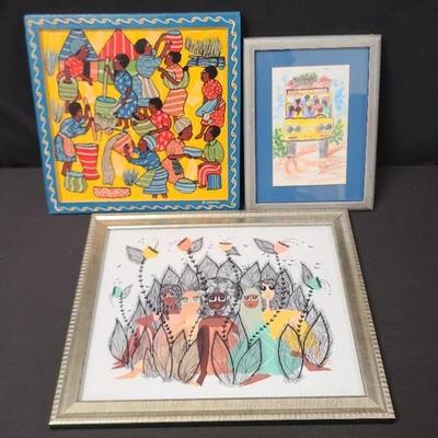 Handpainted Pieces Of Jamaican Art