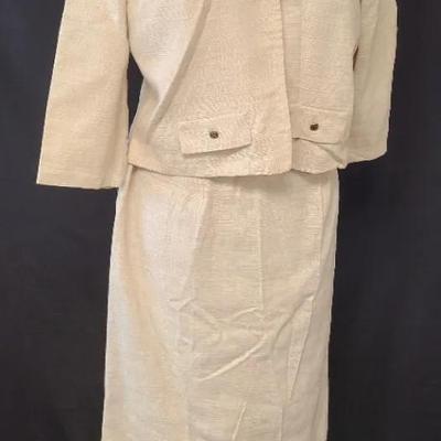 Anything But Boring - Beige Two Piece, Sweet, Petite Women's Suit