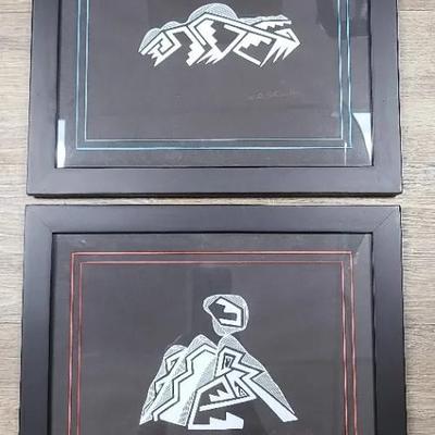 Pair Of Signed Prints By Martin Cota Guillar 