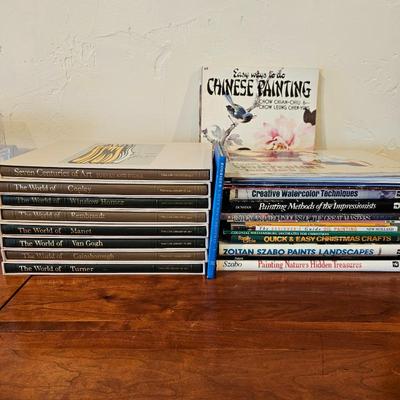 Lot #110 - Lot of 20+ Art, Instruction & Artist Monograph Books – Time-Life “World of Art,” Chinese Painting, Watercolor, Technique
