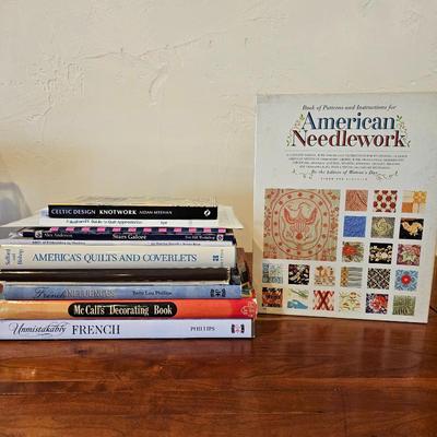 Lot #109 - Lot of Needlework, Quilting & Decorative Arts Books – American Needlework, Quilts, Celtic Knotwork, French Decor