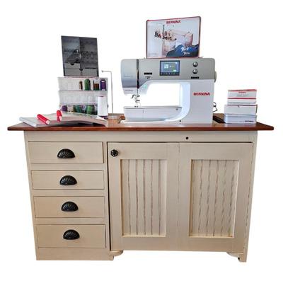Lot #86 - Bernina B770 QE Sewing Machine with Custom Sewing Cabinet – Quilting Embroidery Package