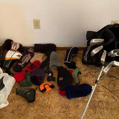 Ping Golf Bag with Mix of Daiwa Clubs, Callaway Drivers and Wilson Drivers