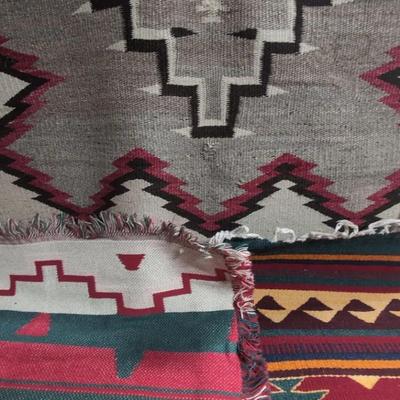 Navajo Style Wool Rugs – Set of 3