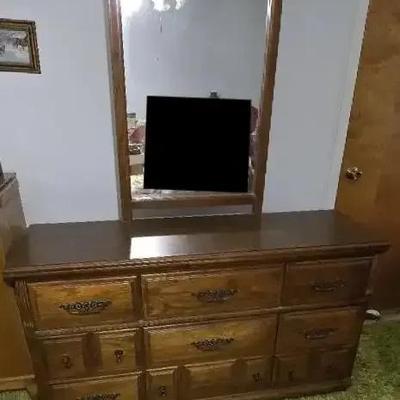 Vintage Mirrored Dresser