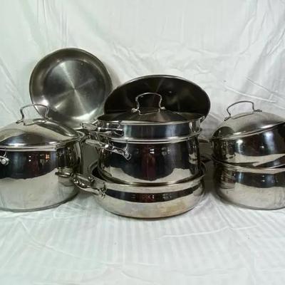 Stainless Steel Cookware Set with Lids #2