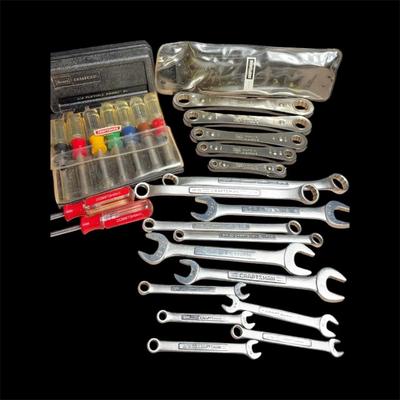 Vintage Craftsman Tool Lot – Sockets, Wrenches, Nut Drivers, Ratcheting Wrenches & Screwdrivers