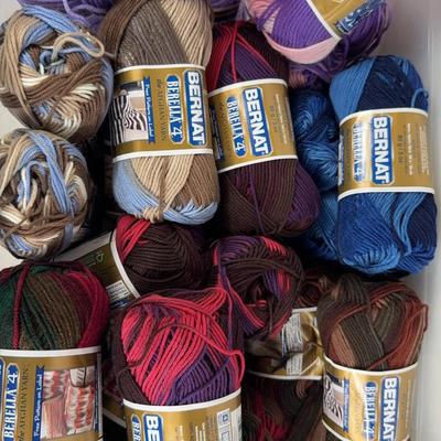 Bernat Berella 4 Acrylic Yarn Lot – 32 Skeins, Assorted Colors (New)