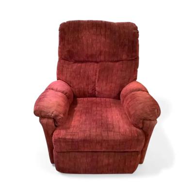 Plush Burgundy Rocker Recliner Chair by Best Chairs Inc. – Manual Lever – 34.5”W