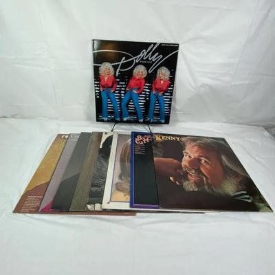 Vintage Country Vinyl Record Lot – Dolly Parton, Kenny Rogers & More