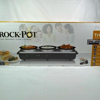 Crock-Pot Trio Cook & Serve 3-Pot Slow Cooker Buffet Server (3 Crocks)