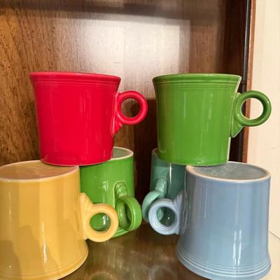 Fiesta Ware Ceramic Coffee Mugs – Set of 6 Mixed Colors (HLC Fiesta USA)
