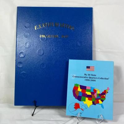 Lot of 2 Complete U.S. State Quarters Sets (1999–2008) – Collector Map & Album Included