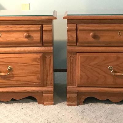 Pair of Matching Wood Nightstands