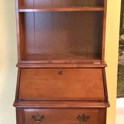 Secretary Desk / Secretary Cabinet – Solid Wood, Removable Hutch