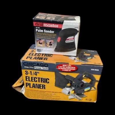 Drill Master Palm Sander & Chicago Electric 3-1/4” Electric Planer 