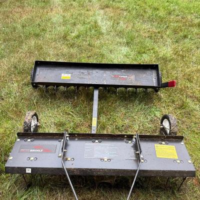 Brinly Tow-Behind Dethatcher / Lawn Sweeper Attachments – 40”+ Width
