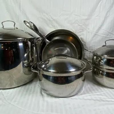 Stainless Steel Cookware Set with Lids #1