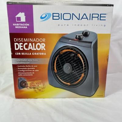 Bionaire Compact Fan-Forced Space Heater w/ Oscillating Grill 