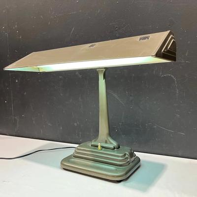 MCM Industrial Art Deco Fluorecent Desk Lamp