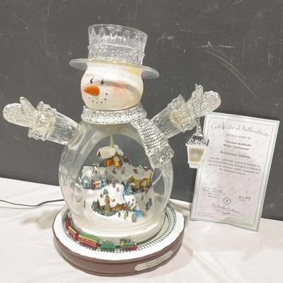 Thomas Kinkade White Christmas Masterpiece Edition With Motion Train & Lights
