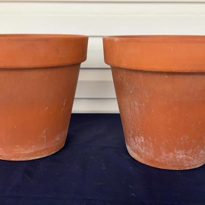 Pair Of Large Terra Cotta Planter Pots