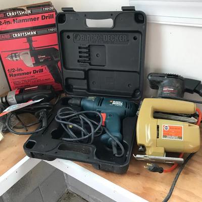  Corded Power Tool Lot Craftsman Black And Decker