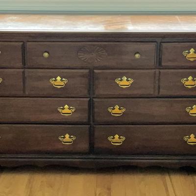 Dresser With Gold Hardware 