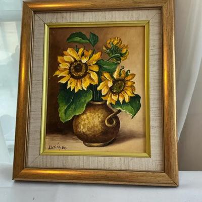 Painting Of Flowers By Lucia
