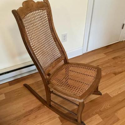 Vintage Cane Seat Rocker