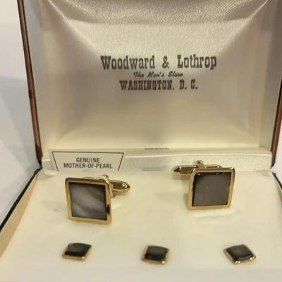 Swank Mother Of Pearl Cufflinks