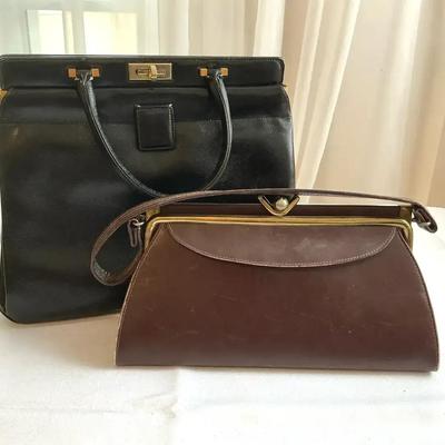 Two Vintage Leather Purses