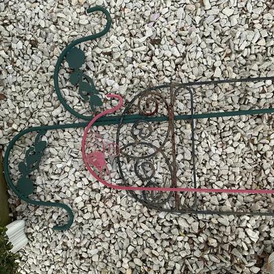 Two plant Hooks And Flag holder