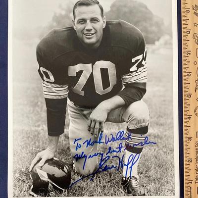 Autographed Sam Huff 8 X 10 Photo 