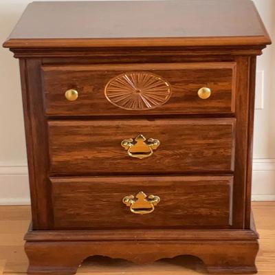 Night Stand With Gold Hardware 