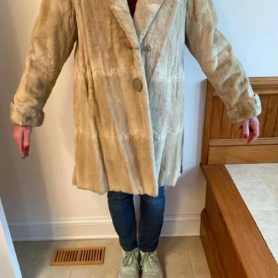 Light Color Womens Fur Coat