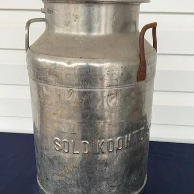 Vintage Koontz Creamery Milk Can 