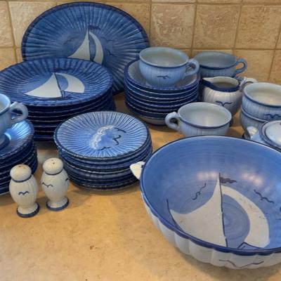 Stangl  Blue Nautical Dishwater