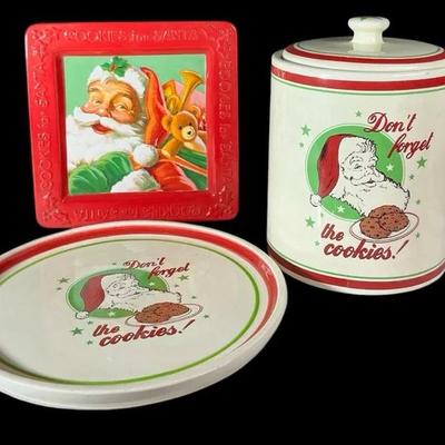 Cookies For Santa Jar And Plates