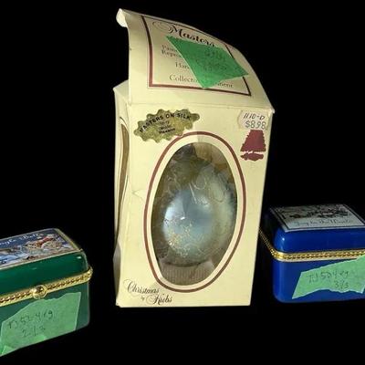 Vintage Krebs Ornament & Jingle Bell Music Box