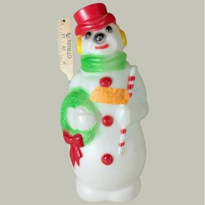 Vintage Snowman Blow Mold 13”