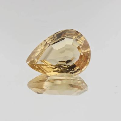 7.1ct Natural Unheated Concave Pear Cut Citrine 