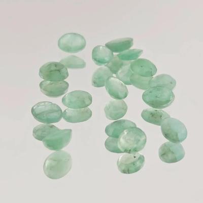 3.8ctw Natural Unheated Oval Cut Emeralds