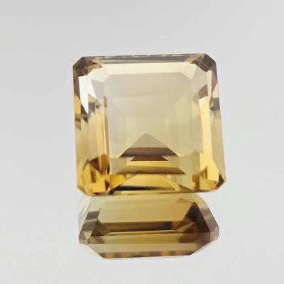 14.6ct Natural Unheated Square Octagon Cut Citrine 