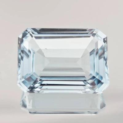 13.8ct Natural Enhanced Elongated Octagon Cut Sky Blue Topaz 