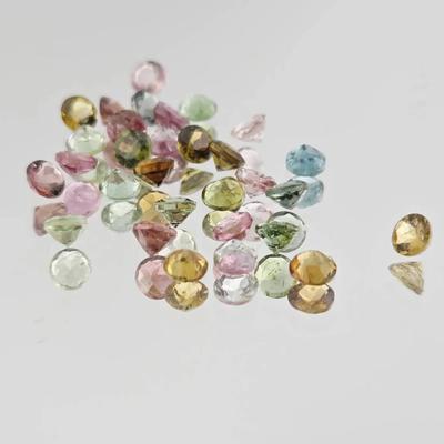 4.6ctw Natural Unheated Round Cut Multicolor Tourmaline 