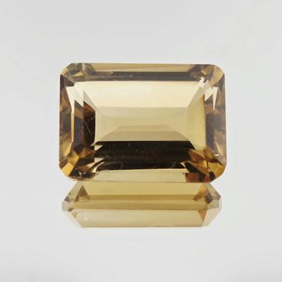 7.4ct Natural Unheated Elongated Octagon Cut Citrine 